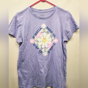Girls Oneill Surf Co purple graphic tee
